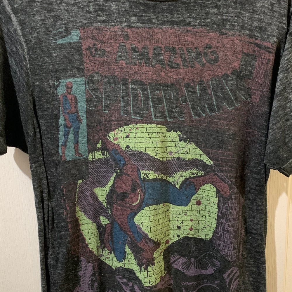 Marvel Spider-Man Heather Black T-Shirt